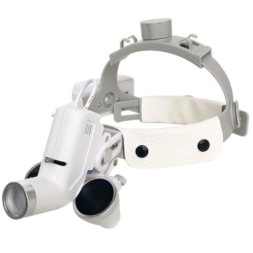 Lupas dentales LED con Faro, Aumento de 2.5X y 3.5X, Lupa Binocular Recargable para Laboratorio quirúrgico, Diadema ergonómica, Enfoque Ajustable.