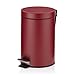 Produktbild kela Kosmetikeimer rot 3l, Metall Tretmülleimer Badezimmer, Badmülleimer mit Inneneimer und Tragehenkel, MONACO, himbeerrot matt
