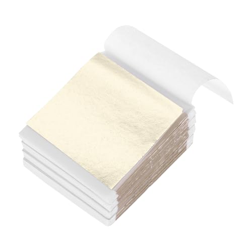 La mejor selección de Pan de oro Top 5. 43 MECCANIXITY 400 Hojas de Pan de Oro de 3.5' x 3.5' Hojas de Papel de Oro de Imitación para Manualidades, Marcos de Fotos, Escultura, Uñas y Decoración de Artesanía DIY, Dorado...