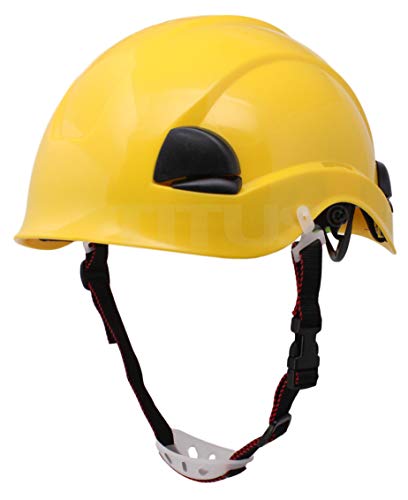 Titus Helmet Lightweight Head Protection Hard Hat Adjustable Ratcheting (Yellow) #TOP22
