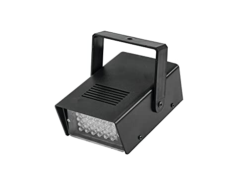 EUROLITE LED Disco Strobe weiß, Sound | Kompaktes Strobe mit 24 LEDs und Musiksteuerung