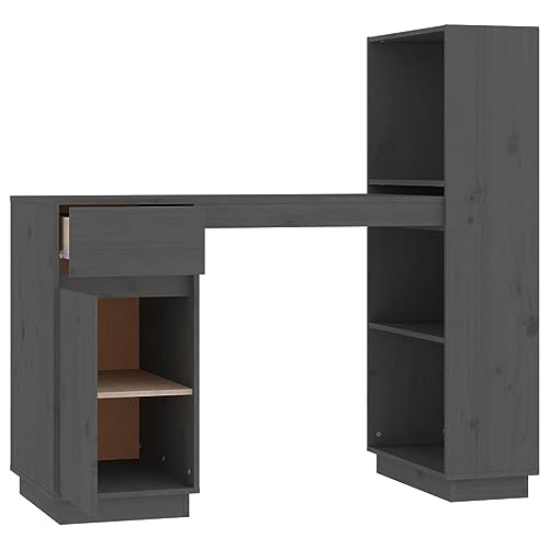 Bureau d'ordinateur en pin massif pour studio encombré - 8