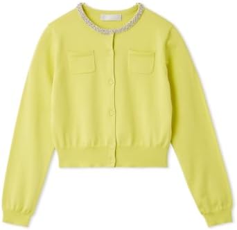 Amazon | [セルフォード] シルクブレンドビジューネックカーディガン