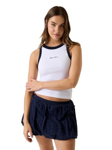 Top femme GUESS Art W6GPZ8 KF641 chic en noir sans manches
