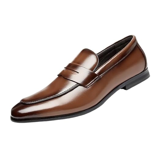 Men's Fashion Classic Dress Shoes Wedding Formal Modern Business Walking Pointed Toe Slip-On Oxford Shoes