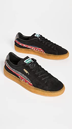 PUMA Mens Suede Crepe Pattern Lace Up Sneakers Shoes Casual - Black4