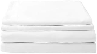 100% Bamboo Bed Linen - Luxury Duvet Cover Set - King Size - Duvet Cover, Fitted Sheet, Pillowcases (Natural White)