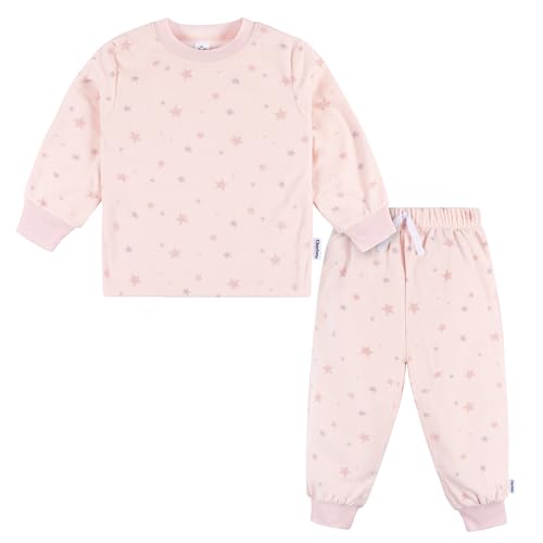 Gerber Toddler Girls' 2-Piece Fleece Pajama Top and Pant Set, Pink Stars, 4T by Gerber - Used condition - US$10.63