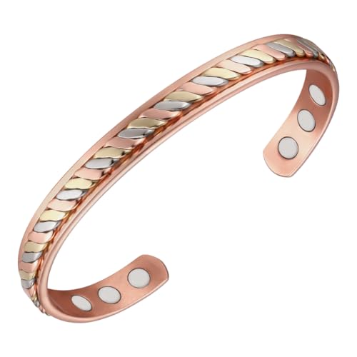Vicmag Copper Magnetic Bracelet for Women Ladies Ultra Strength Bangle