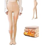 [Favoreal] 2025新 透け感タイツ レディース フェイクタイツ 裏起毛 着圧 ストッキング 伸縮性 美脚美尻 秋冬防寒タイツ 一体式 厚手ストキング風 発熱 吸汗 肌色(10℃~25℃に適用)