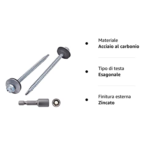 Confezione da 500 viti autofilettanti in acciaio