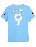 Haaland Man City Home Men's Soccer Fan Shirt | Short Sleeve Training & Casual Wear Soccer Jersey for Men -2025/26 (US, Alpha, Medium, Regular, Regular, Home)