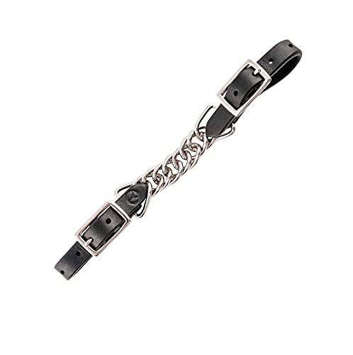 Circle Y 3 1/2in Double Flat Link Curb Chain for Horse Bits, Black