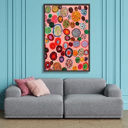 Toile Yayoi Kusama pour sublimer un mur blanc triste 60x80
