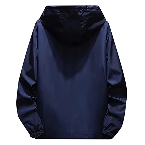 Work Jacket With Hood, Sport Jackets For Men Casual Mens Jacket Varsity Jackets Patch Men's Autumn Winter Casual Color Plus Size Hoodie Zipper Outdoor Coat Jacket Red And Black (7Xl, Dark Blue) Ymosrh #TOP3