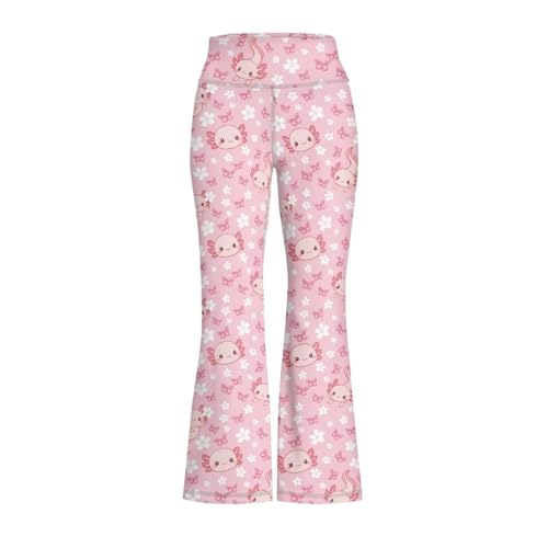 Image of Girls Flare Leggings 5-14T Cute Bell Bottoms for Girl Yoga Pants for Gym
