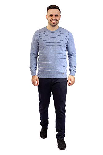 Blusa masculina de malha gola redonda Sumaré 10417 - Azul claro P