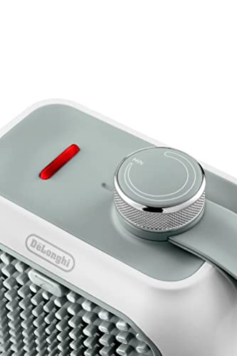 De'Longhi Capsule Desk keramische ventilatorkachel HFX10B03.GR, stille mini-snelverwarmer, instelbaar rooster, veiligheidsthermostaat, ideaal voor op het bureau en voor onderweg, 360 watt, groen - Afbeelding 4