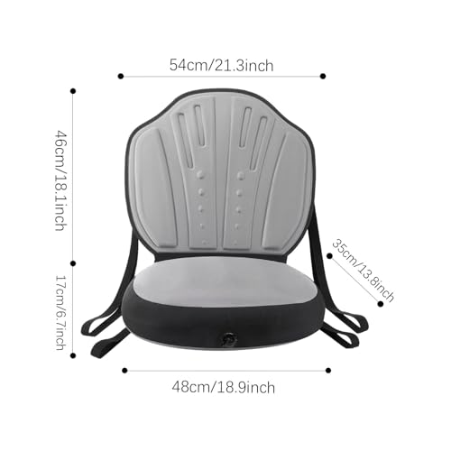 Siège de kayak imperméable coussin de siège de canoë gonflable réglable pour bateau