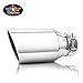 Price comparison product image 4 to 6 inch Exhaust Tip, MONOKING Universal Stainless Steel Clamp On 4 inch Exhaust Tips for Truck Car Tailpipes 4" Inlet 6" Outlet 12" Long