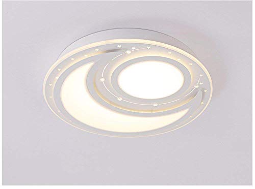 Plafonnier LED Stars Lune 30W Blanc Chaud pour Chambre Enfant 50Cm