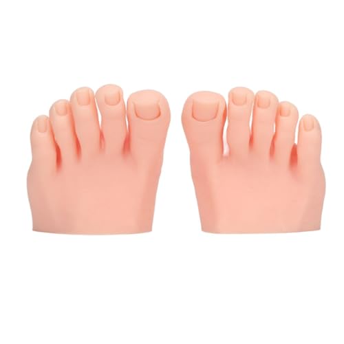 Faux pied en silicone flexible pour entraînement au nail art et manucure