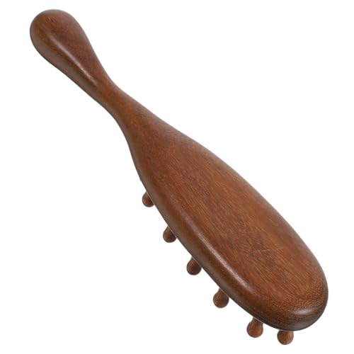 Gogogmee Wooden Scalp Massager Comb Wide Tooth Detangler Brush for Healthy Hair Comfortable Grip for Scalp and Facial Massage Seamless Design for Gentle for Home Use