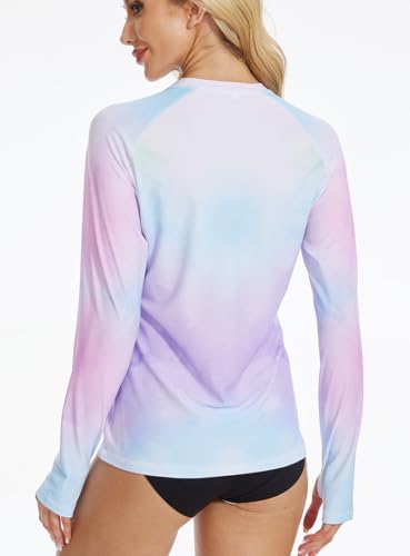 Rash Guard for Women Swim Shirts UPF 50+ Long Sleeve Sun Shirt Women Rashguard Surfing Swimming Tops with Thumb Hole2