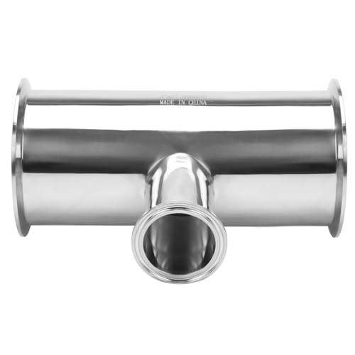 Image of DERNORD Reducing Clamp Tee 3 Way Stainless Steel 304 Sanitary Fitting (Pipe OD: 4 inch x 4 inch x 2 inch)