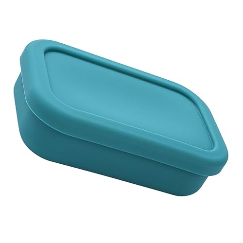 LOLIPPYY Caja de Silicona Hermética Reutilizable para Alimentos Multiusos para Microondas y Refrigerador Caja Práctica y Ligera para Picnic Escuela y Camping Color Verde