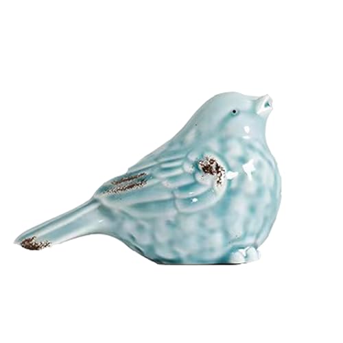 ALHBEJT Light Blue Ceramic Birds