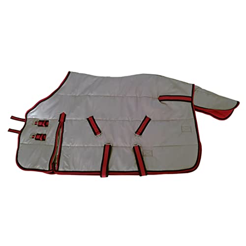 Manta turnout 420D de caballo impermeable peso medio con forro polar 8