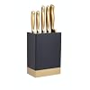 MasterCraft-Knife-Block-Set-5-Piece-Stainless-Steel-Brass-Effect-22-x-155-x-95-cm-BlackBrass MasterCraft Knife Block Set