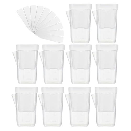 Generico Vasetti Autoirriganti,Vaso da Fiori da 6 cm con Etichette | Vaso Trasparente - Per Alocasia, Violetta Africana, Talee, Semina, Casa, Balcone e Giardino