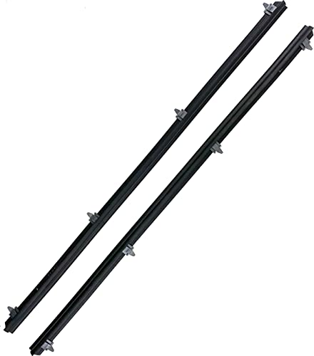 APDTY 156698 Door Window Outer Belt Rubber Weatherstrip Dew Wipe Sweep Seal Set; Compatible with 1984-1989 Toyota 4Runner or Pickup (Models Without Vent Windows); Front Left & Right