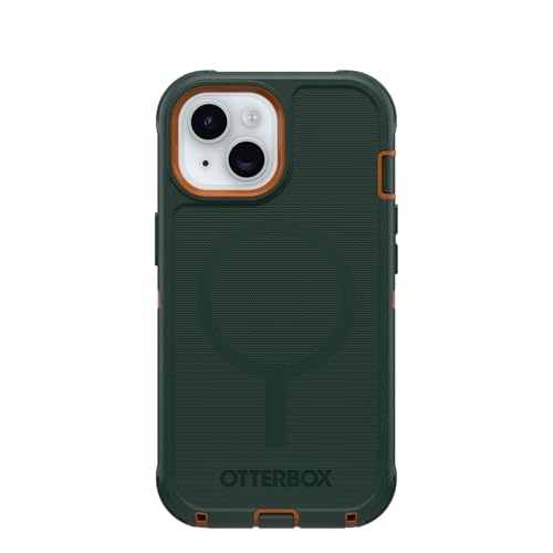 Image of OtterBox iPhone 17e, 16e, 15, 14, & 13 Defender Series - Green Intrigue
