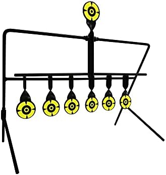 Atflbox Resetting Targets for Airgun Pellet BB Guns,6 Steel Targets for Shooting, Rated for .177 Caliber