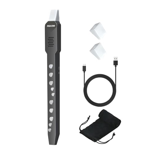 OYAYO EWI Instrument à vent numérique Noir Supporte MIDI Bluetooth, 10 tonalités d'instrument de musique, plusieurs options de tonalité, riche jouabilité, meilleure pratique, portable