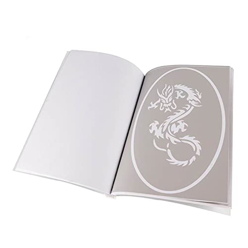 SAGUDIO Airbrush Touch Schablone 30pieces Wiederverwendbare Airbrush Schablonen Vorlage Buch Airbrush Tattos für Mädchen und Jungen Cover