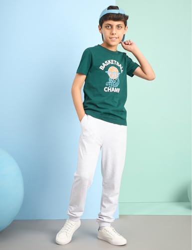 Image of Amazon Brand - Symbol Boys 100% Cotton Graphic Printed Half Sleeves T-Shirt | Age 6-14 Years