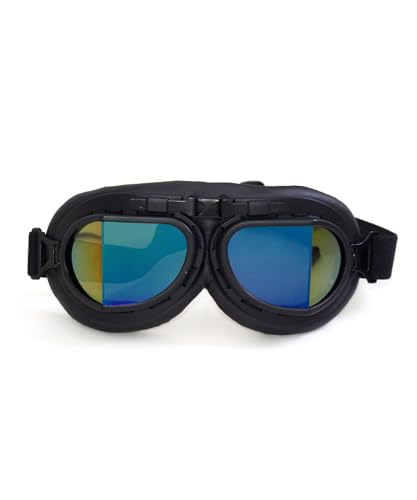 CRG Sports Motorcycle Goggle Aviator Pilot Style Cruiser Scooter Motocross Goggles for Man, Woman, Adult