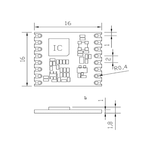 HopeRF Original sx1276 Based RF Module, LoRa1276 RFM95W 915Mhz Lora Ultra Long Range Transceiver (RFM95W (915MHz) * 2 PCS)