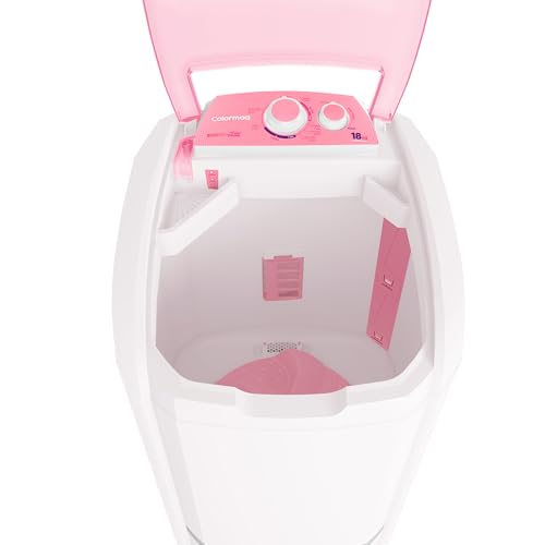 Colormaq Maquina de Lavar Roupa Semi Automatica Tanquinho 18KG LCS18 Rosa 127V