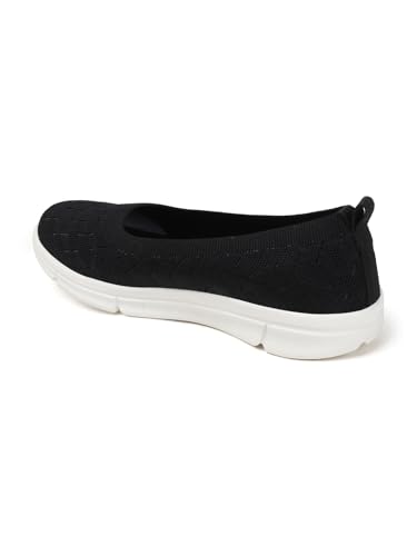 Image of Carlton London Women's Textured Knit Comfort Ballet Flats