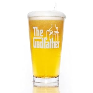 The Godfather Etched Pint Beer Glass – Officially Licensed, Premium Quality, Handcrafted Glassware, 16oz. – Perfect Collectible Gift for Movie Lovers, Birthdays & Special Occasions