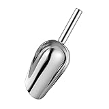 JIHUOO 8 Zoll Edelstahl Eisschaufel Klein Mehlschaufel Küchen Eiswürfel Schaufel Abfüllschaufel Teeschaufel Sackschaufel für Bar