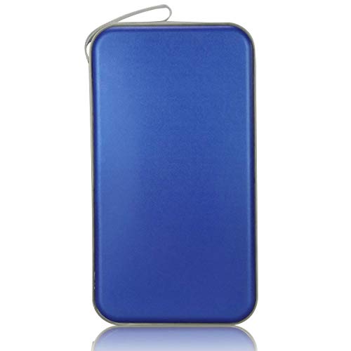 Faylapa 80 Capacity DVD CD Case,Heavy Duty Hard Flexible Plastic Protective CD VCD DVD (Blue)