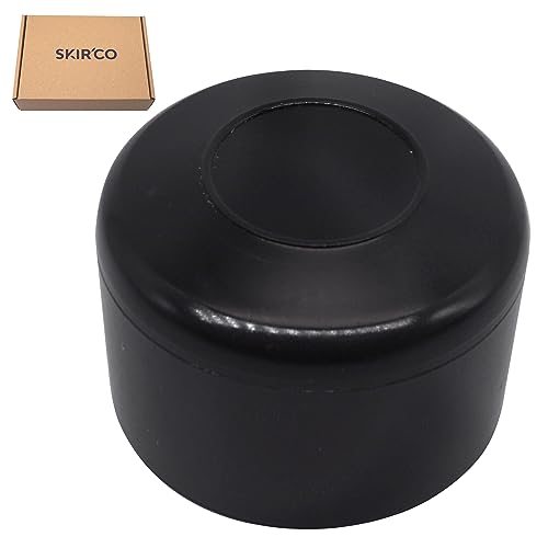 SKIR'CO (20 pcs) Fence Post Caps, Round 38 mm Black Plastic Caps for Round Fence Posts Fence Post Covers, Black RAL 9005 Colour - Image 2
