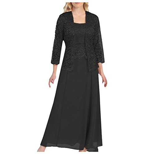 Black Brunch for Juniors Lace Chiffon Plus Size Keyhole Eyelet Cardigan Vestidos Básicos Patchwork M