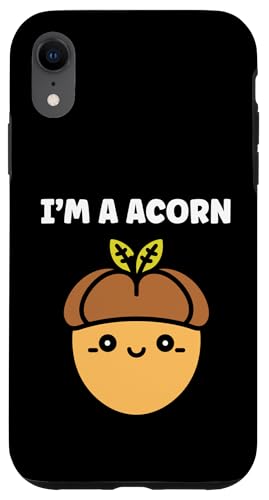 Funny Oak Acorn Small Nut Minimalist Cute simple team Acorn �X�}�z�P�[�X iPhone XR �p